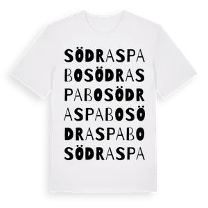 Södra Spabo ordlek t-shirt – ekologisk bomull t-shirt från Pinshirt