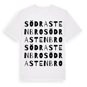 Södra Stenbro ordlek t-shirt – ekologisk bomull t-shirt från Pinshirt