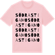 Pink Cotton t-shirt med Södra Stigamo ordlek t-shirt
