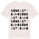 Vintage White t-shirt med Södra Stigamo ordlek t-shirt