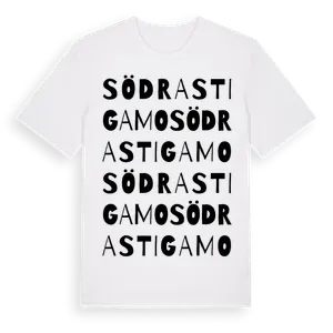 Södra Stigamo ordlek t-shirt – ekologisk bomull t-shirt från Pinshirt