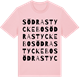 Pink Cotton t-shirt med Södra Styckebo ordlek t-shirt