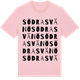 Pink Cotton t-shirt med Södra Svänö ordlek t-shirt