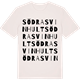 Vintage White t-shirt med Södra Svinhult ordlek t-shirt