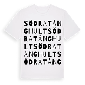 Södra Tånghult ordlek t-shirt – ekologisk bomull t-shirt från Pinshirt