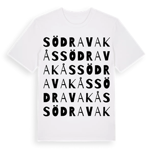 Södra Vakås ordlek t-shirt – ekologisk bomull t-shirt från Pinshirt