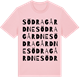 Pink Cotton t-shirt med Södragårdne ordlek t-shirt