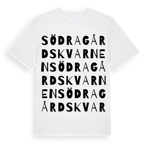 Södragårdskvarnen ordlek t-shirt – ekologisk bomull t-shirt från Pinshirt