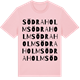 Pink Cotton t-shirt med Södraholm ordlek t-shirt
