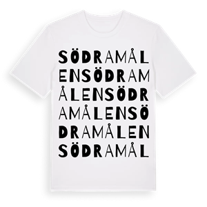 Södramålen ordlek t-shirt – ekologisk bomull t-shirt från Pinshirt