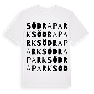 Södrapark ordlek t-shirt – ekologisk bomull t-shirt från Pinshirt