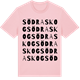 Pink Cotton t-shirt med Södraskog ordlek t-shirt