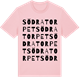 Pink Cotton t-shirt med Södratorpet ordlek t-shirt