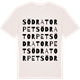 Vintage White t-shirt med Södratorpet ordlek t-shirt