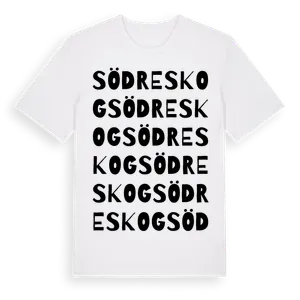 Södreskog ordlek t-shirt – ekologisk bomull t-shirt från Pinshirt