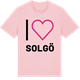 Pink Cotton t-shirt med Jag älskar Solgö t-shirt stort tryck