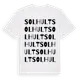 White t-shirt med Solhult ordlek t-shirt