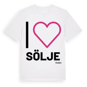 Jag älskar Sölje t-shirt stort tryck – ekologisk bomull t-shirt från Pinshirt