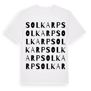 Solkarp ordlek t-shirt – ekologisk bomull t-shirt från Pinshirt