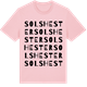 Pink Cotton t-shirt med Solshester ordlek t-shirt
