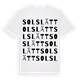 White t-shirt med Solslätt ordlek t-shirt