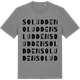 Mid Heather Gray t-shirt med Soludden ordlek t-shirt