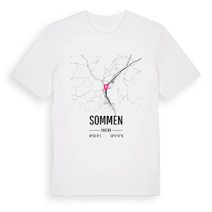 Sommen karta t-shirt – ekologisk bomull t-shirt från Pinshirt