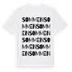 White t-shirt med Sommen ordlek t-shirt