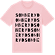 Pink Cotton t-shirt med Somneryd ordlek t-shirt
