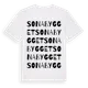 White t-shirt med Sonabygget ordlek t-shirt