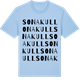 Blue Soul t-shirt med Sonakull ordlek t-shirt
