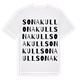 White t-shirt med Sonakull ordlek t-shirt