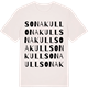 Vintage White t-shirt med Sonakull ordlek t-shirt