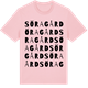 Pink Cotton t-shirt med Söragård ordlek t-shirt