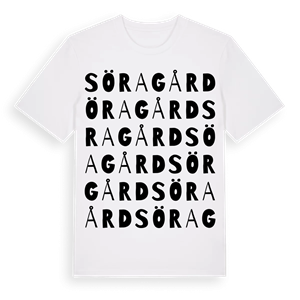 Söragård ordlek t-shirt – ekologisk bomull t-shirt från Pinshirt