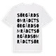 White t-shirt med Sörgårdsområdet ordlek t-shirt
