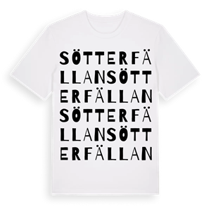 Sötterfällan ordlek t-shirt – ekologisk bomull t-shirt från Pinshirt