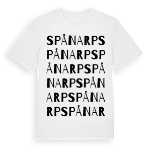 Spånarp ordlek t-shirt – ekologisk bomull t-shirt från Pinshirt