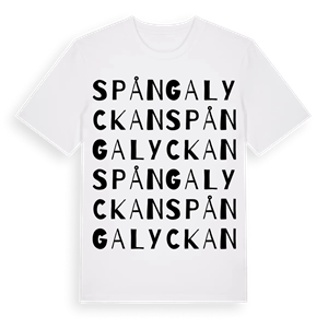Spångalyckan ordlek t-shirt – ekologisk bomull t-shirt från Pinshirt