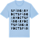 Blue Soul t-shirt med Spångarydet ordlek t-shirt