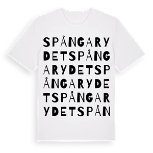 Spångarydet ordlek t-shirt – ekologisk bomull t-shirt från Pinshirt