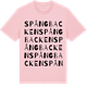 Pink Cotton t-shirt med Spångbacken ordlek t-shirt