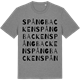 Mid Heather Gray t-shirt med Spångbacken ordlek t-shirt