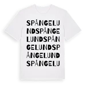 Spångelund ordlek t-shirt – ekologisk bomull t-shirt från Pinshirt