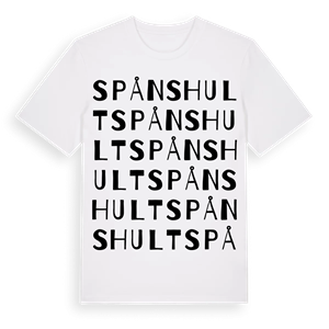 Spånshult ordlek t-shirt – ekologisk bomull t-shirt från Pinshirt