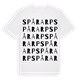 White t-shirt med Spårarp ordlek t-shirt