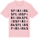 Pink Cotton t-shirt med Sparbanksplan ordlek t-shirt