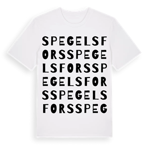 Spegelsfors ordlek t-shirt – ekologisk bomull t-shirt från Pinshirt