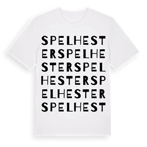 Spelhester ordlek t-shirt – ekologisk bomull t-shirt från Pinshirt