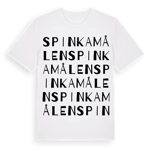Spinkamålen ordlek t-shirt – ekologisk bomull t-shirt från Pinshirt